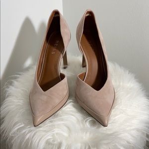 Reiss Alenna - Suede Court Shoes - Taupe